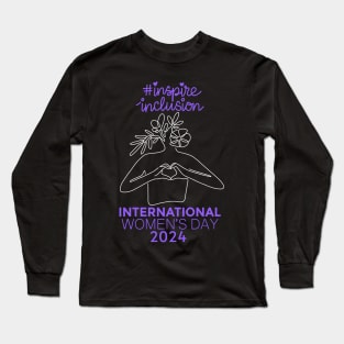 Count Her Inspire Inclusion Women's International Day 2024 Long Sleeve T-Shirt